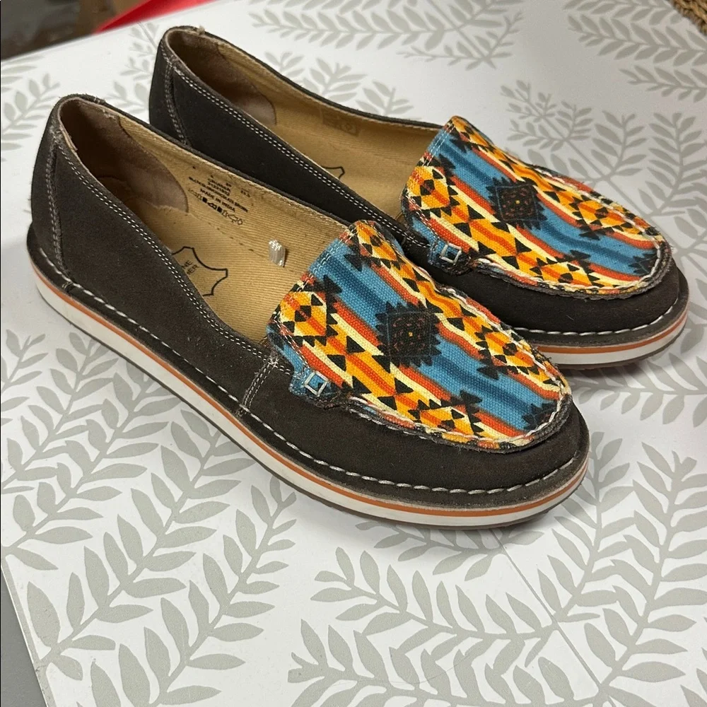 🔥 MYRA Leather AZTEC FLATS size 8
